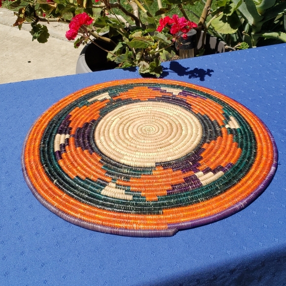 Unique Rattan Woven Orange, Purple Boho Ba… - Picture 7 of 10